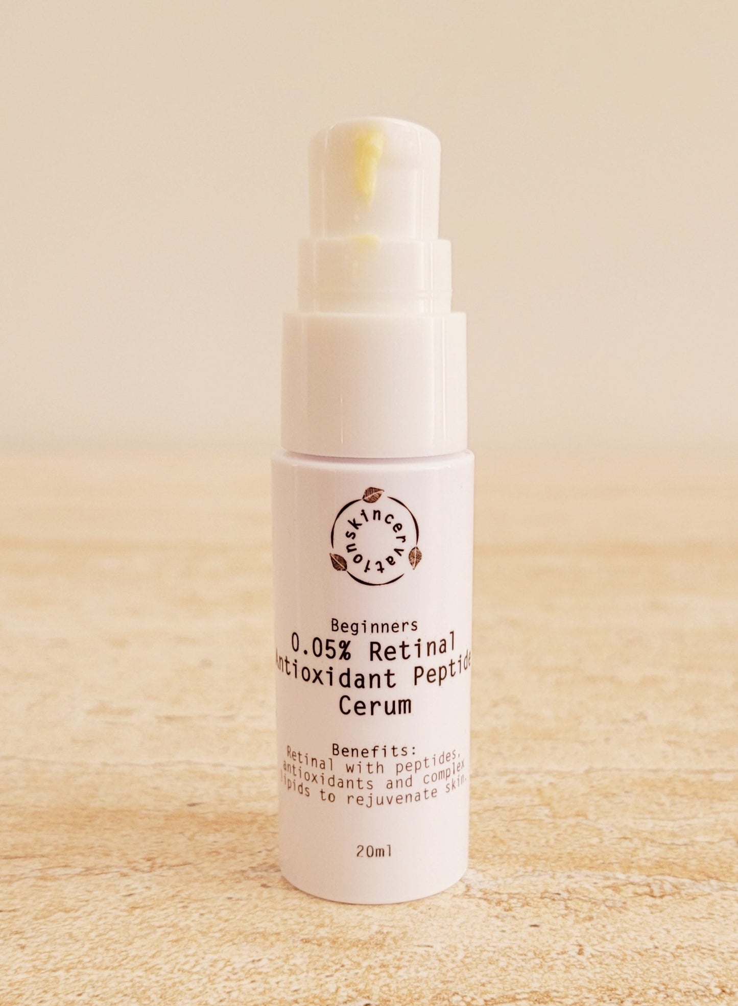 Skincervation Beginners Retinal Antioxidant Peptide Serum in Travel Size Bottle
