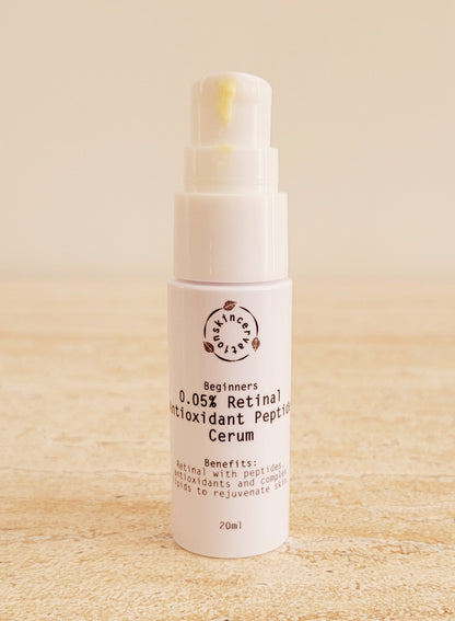 Skincervation Beginners Retinal Antioxidant Peptide Serum in Travel Size Bottle