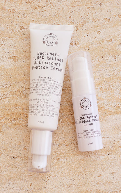 Skincervation Beginners Retinal Antioxidant Peptide Serum in two sizes