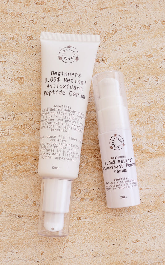Skincervation Beginners Retinal Antioxidant Peptide Serum in two sizes