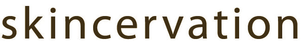 Skincare Brand Skincervation Brown Word on White Background Logo